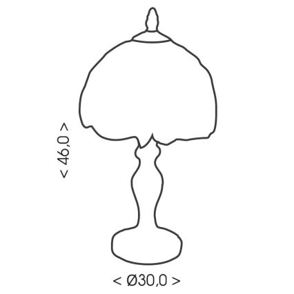 Brilagi - Tiffany glasmosaik bordlampe MIRABELLA 1xE27/60W/230V
