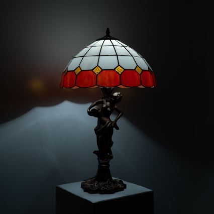 Brilagi - Tiffany-glasmosaik bordlampe SIENNA 1xE27/60W/230V
