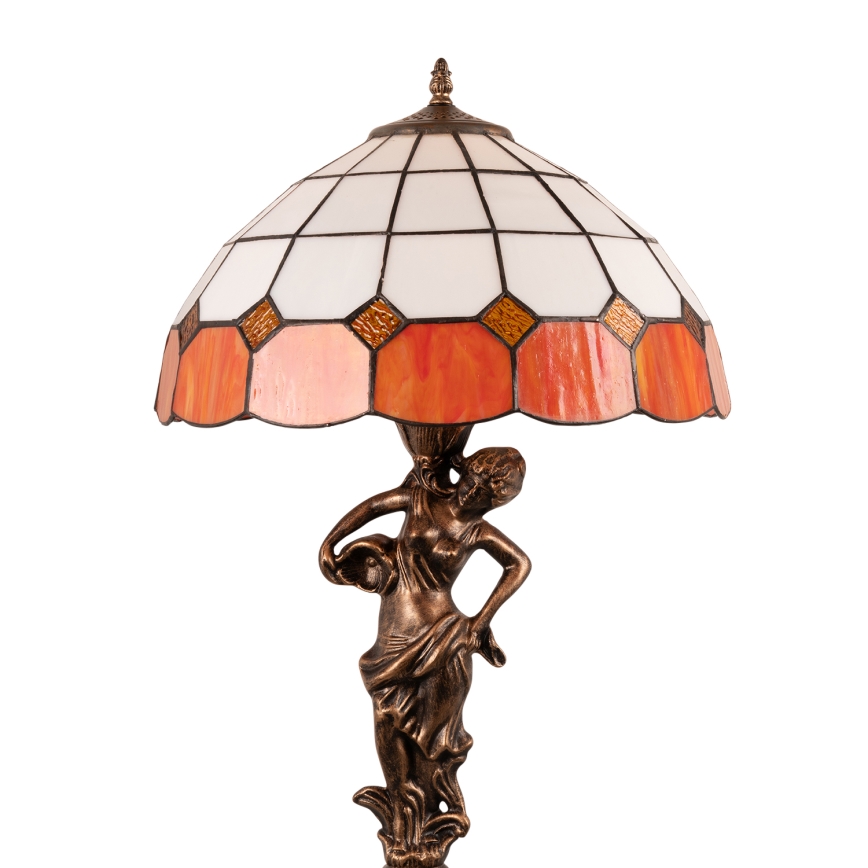 Brilagi - Tiffany-glasmosaik bordlampe SIENNA 1xE27/60W/230V