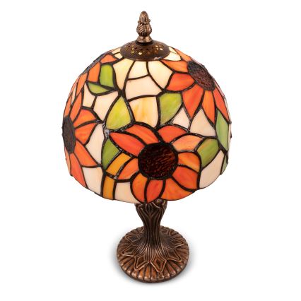 Brilagi - Tiffany glasmosaik bordlampe SUNFLOWER 1xE27/60W/230V