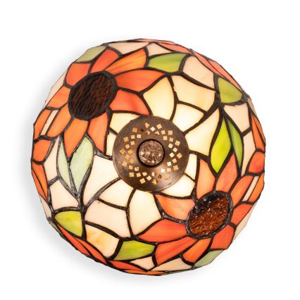 Brilagi - Tiffany glasmosaik bordlampe SUNFLOWER 1xE27/60W/230V
