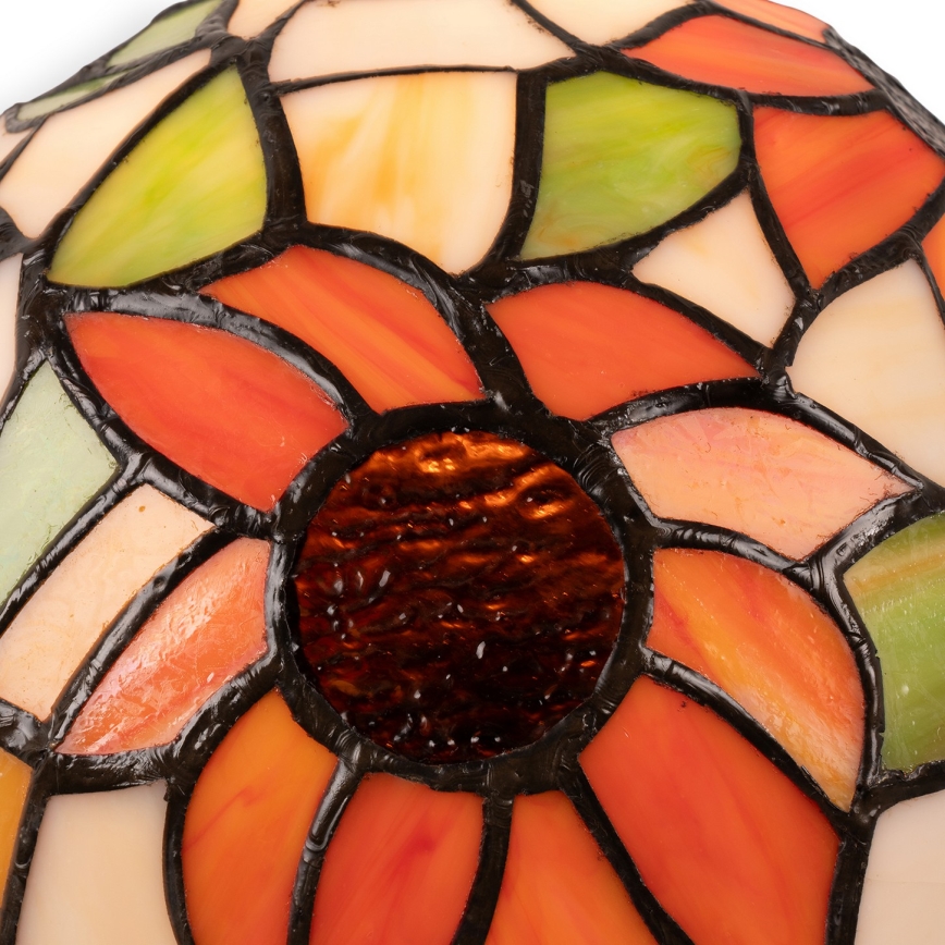 Brilagi - Tiffany glasmosaik bordlampe SUNFLOWER 1xE27/60W/230V