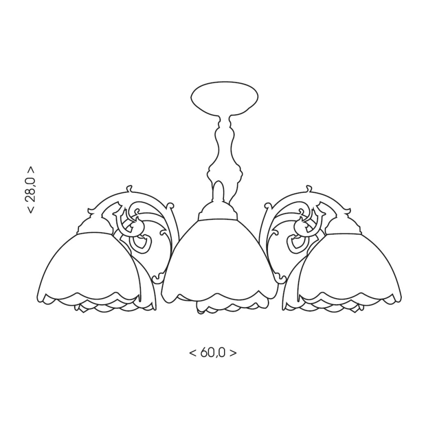 Brilagi - Tiffany-glasmosaik fladmonteret loftlampe JUNGLE 6xE27/60W/230V Ø 60 cm