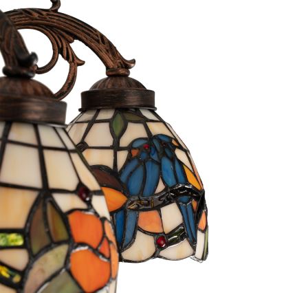 Brilagi - Tiffany-glasmosaik fladmonteret loftlampe JUNGLE 6xE27/60W/230V Ø 60 cm