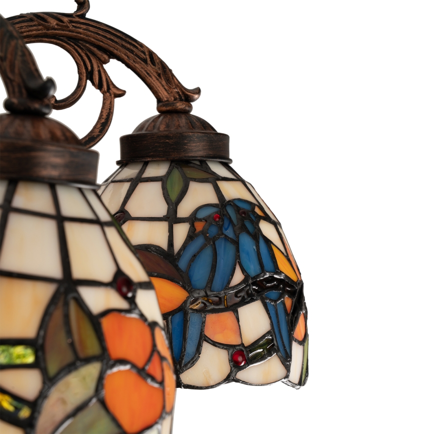 Brilagi - Tiffany-glasmosaik fladmonteret loftlampe JUNGLE 6xE27/60W/230V Ø 60 cm