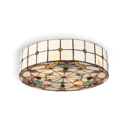 BRILAGI - Tiffany glasmosaik loftlampe MIRABELLA 2xE27/60W/230V Ø 40 cm