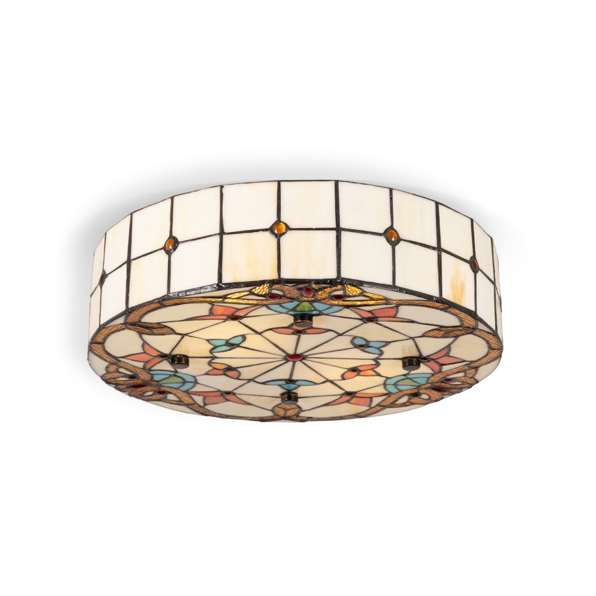 BRILAGI - Tiffany glasmosaik loftlampe MIRABELLA 2xE27/60W/230V Ø 40 cm
