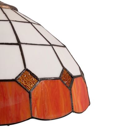 Brilagi - Tiffany glasmosaik-lysekrone på kæde SIENNA 1xE27/60W/230V Ø 40 cm