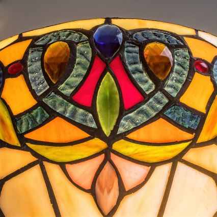 Brilagi - Tiffany glasmosaik-væglampe LUISA 1xE27/40W/230V