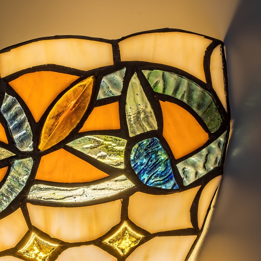 Brilagi - Tiffany glasmosaik-væglampe LUISA 1xE27/40W/230V