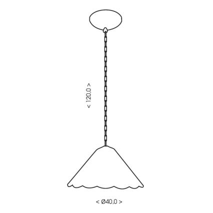 Brilagi - Tiffany glasmosaiklysekrone med kædeophæng FOLIA 1xE27/60W/230V Ø 40 cm