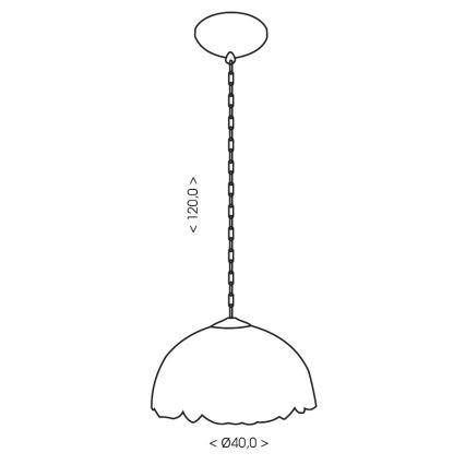 Brilagi - Tiffany-glasmosaikpendel på kæde SUNFLOWER 1xE27/60W/230V Ø 40 cm