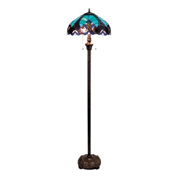 BRILAGI - Tiffany-gulvlampe CORAL 2xE27/60W/230V