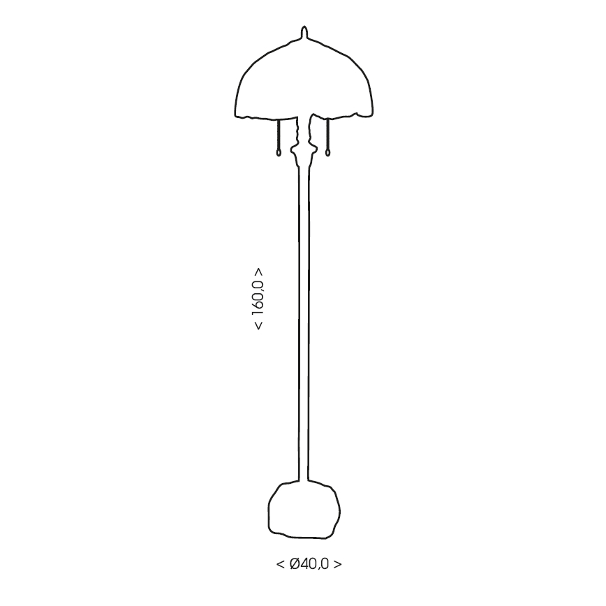 BRILAGI - Tiffany-gulvlampe CORAL 2xE27/60W/230V