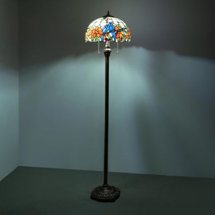 Brilagi - Tiffany-gulvlampe i farvet glas JUNGLE 2xE27/60W/230V
