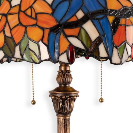 Brilagi - Tiffany-gulvlampe i farvet glas JUNGLE 2xE27/60W/230V