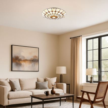 Brilagi - Tiffany-inspireret loftlampe DORAN 2xE27/60W/230V