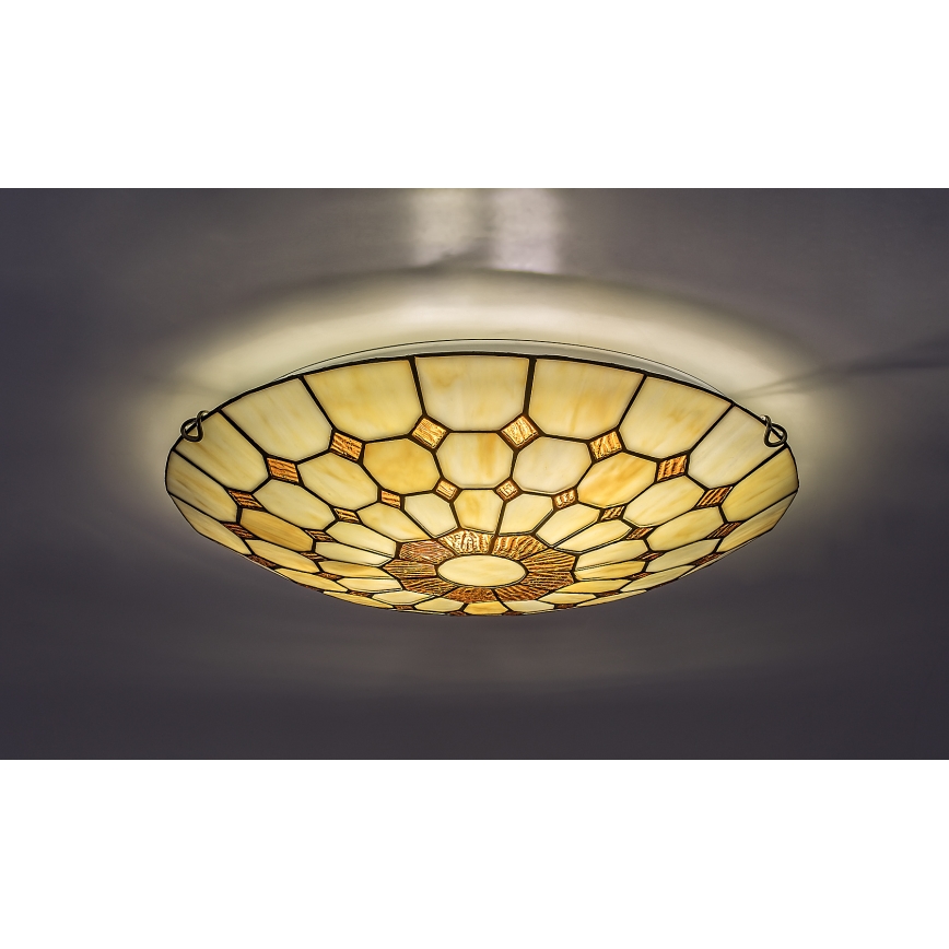 Brilagi - Tiffany-inspireret loftlampe DORAN 2xE27/60W/230V