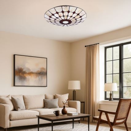 Brilagi - Tiffany-inspireret loftlampe DORAN 2xE27/60W/230V