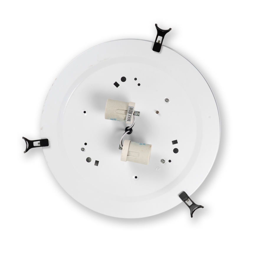 Brilagi - Tiffany loftlampe i farvet glas IVORY 2xE27/60W/230V Ø 40 cm