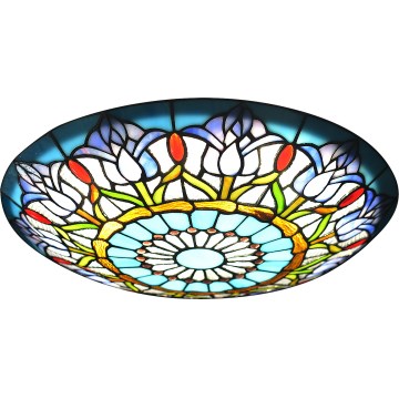 Brilagi - Tiffany-loftlampe i farvet glas LORAS 2xE27/60W/230V