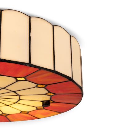Brilagi - Tiffany-loftlampe i farvet glas SIENNA 3xE27/60W/230V Ø 40 cm