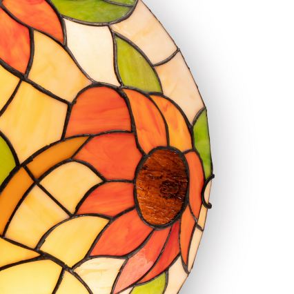 Brilagi - Tiffany-loftlampe i glas SUNFLOWER 2xE27/60W/230V Ø 40 cm