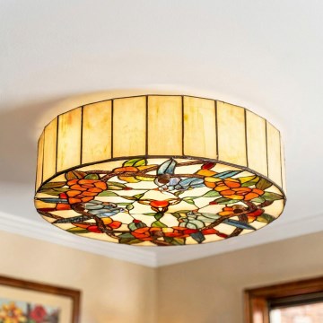 BRILAGI - Tiffany-loftlampe i glasmaleri JUNGLE 2xE27/60W/230V Ø 40 cm