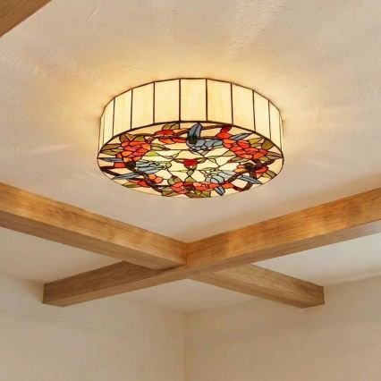 BRILAGI - Tiffany-loftlampe i glasmaleri JUNGLE 2xE27/60W/230V Ø 40 cm