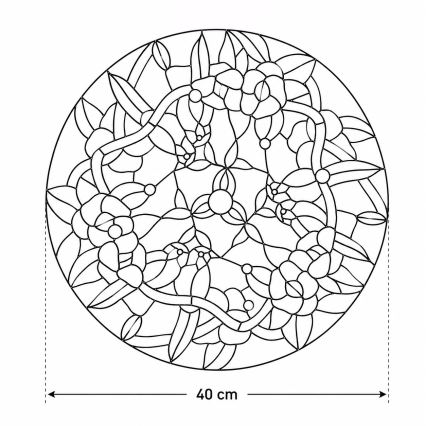 BRILAGI - Tiffany-loftlampe i glasmaleri JUNGLE 2xE27/60W/230V Ø 40 cm