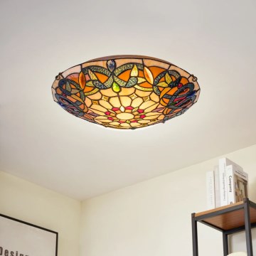 Brilagi - Tiffany-loftlampe LUISA 2xE27/60W/230V Ø 40 cm