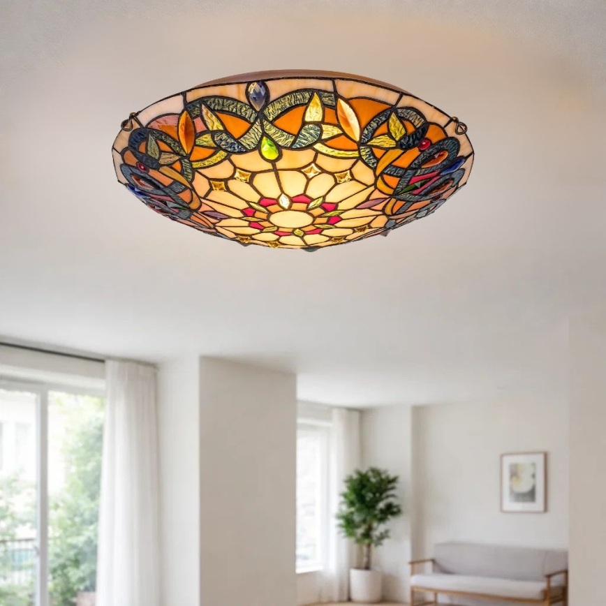 Brilagi - Tiffany-loftlampe LUISA 2xE27/60W/230V Ø 40 cm