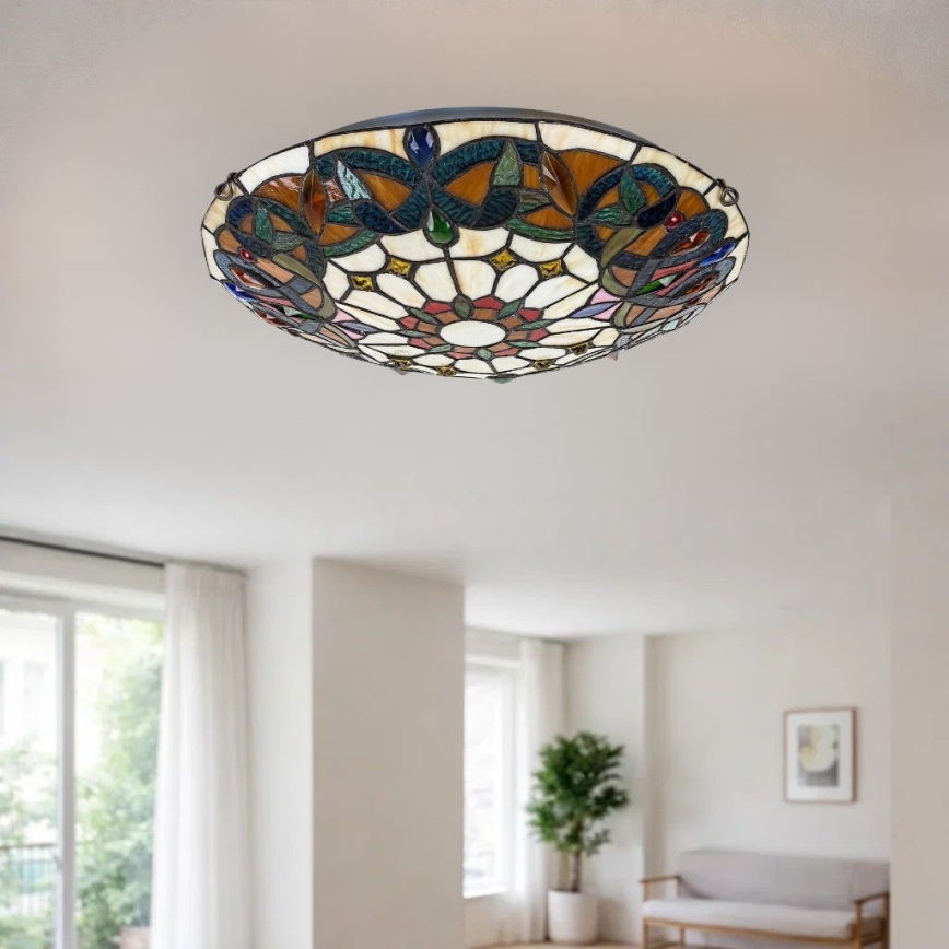 Brilagi - Tiffany-loftlampe LUISA 2xE27/60W/230V Ø 40 cm