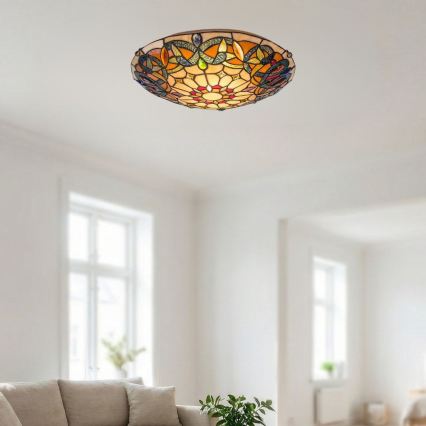 Brilagi - Tiffany-loftlampe LUISA 2xE27/60W/230V Ø 40 cm