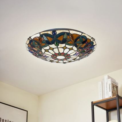 Brilagi - Tiffany-loftlampe LUISA 2xE27/60W/230V Ø 40 cm