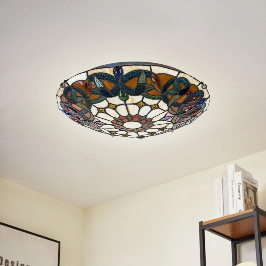 Brilagi - Tiffany-loftlampe LUISA 2xE27/60W/230V Ø 40 cm