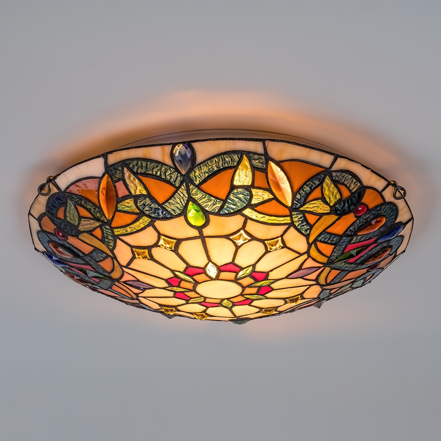 Brilagi - Tiffany-loftlampe LUISA 2xE27/60W/230V Ø 40 cm