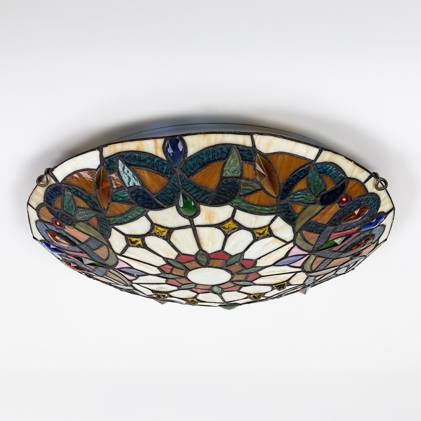 Brilagi - Tiffany-loftlampe LUISA 2xE27/60W/230V Ø 40 cm