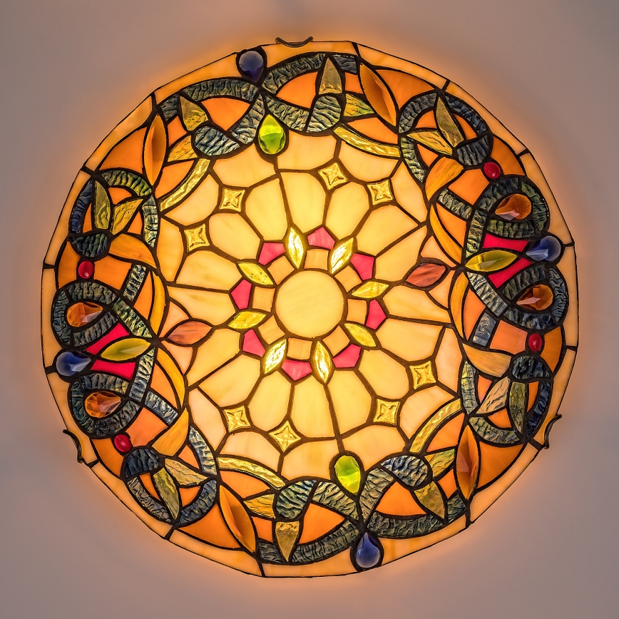 Brilagi - Tiffany-loftlampe LUISA 2xE27/60W/230V Ø 40 cm