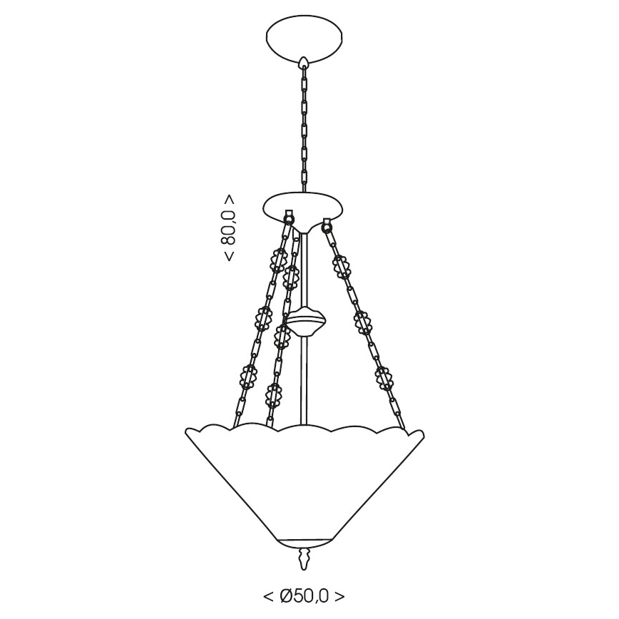 Brilagi - Tiffany-lysekrone i glasmosaik på kæde FOLIA 3xE27/60W/230V Ø 50 cm