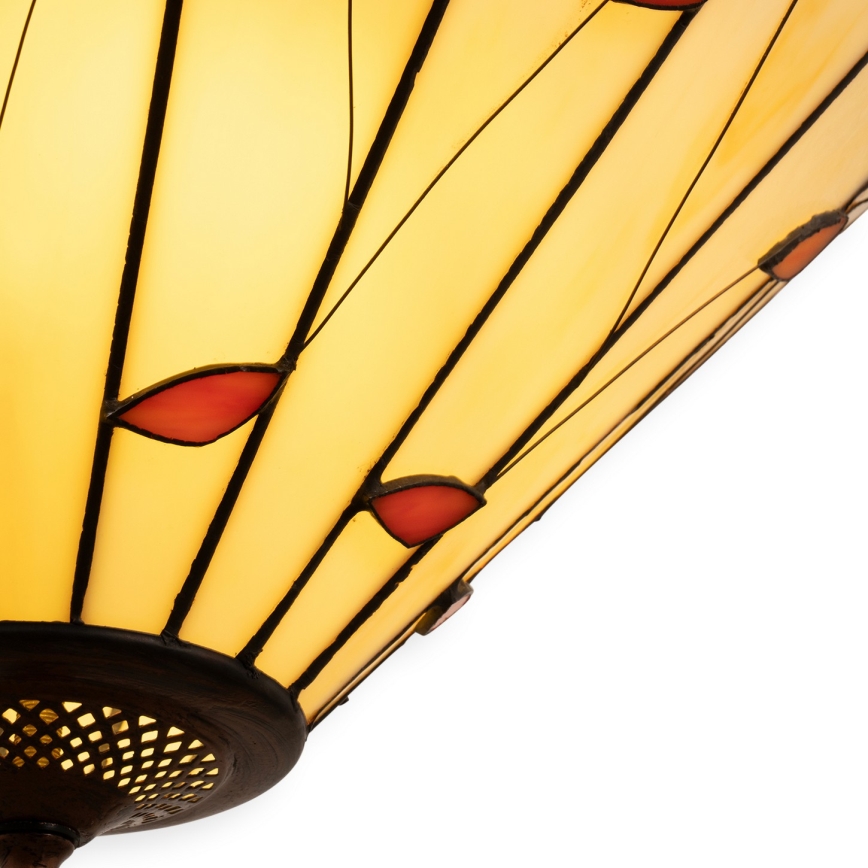 Brilagi - Tiffany-lysekrone i glasmosaik på kæde FOLIA 3xE27/60W/230V Ø 50 cm