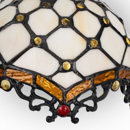 Brilagi - Tiffany-mosaikvæglampe elfenben 1xE14/40W/230V