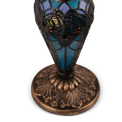 Brilagi - Tiffany-stil bordlampe JUNGLE med glasmosaik 1xE27/60W/230V + 1xE14/40W