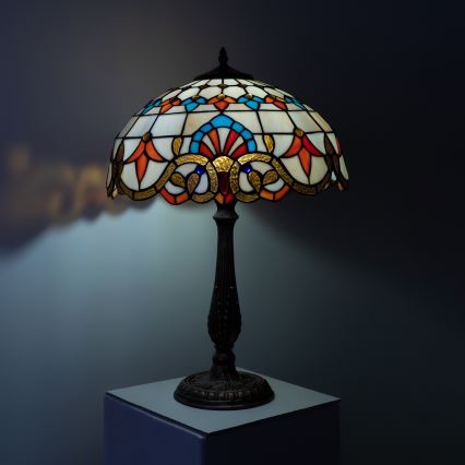 Brilagi - Tiffany-stil bordlampe MIRABELLA 2xE27/60W/230V