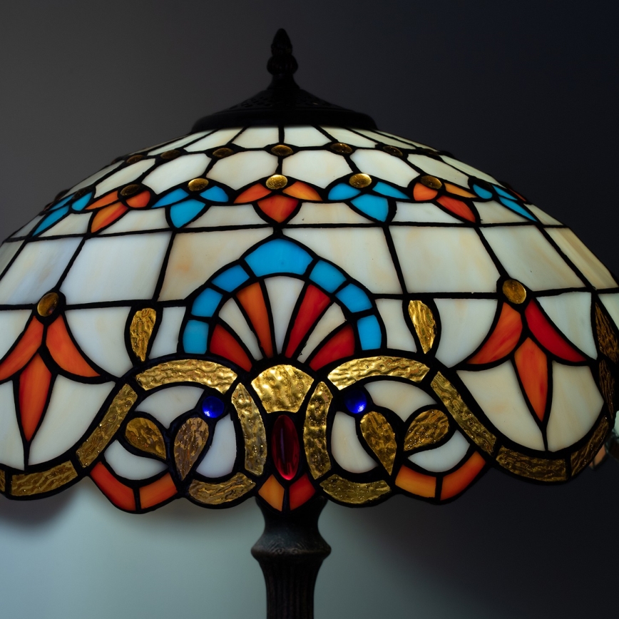 Brilagi - Tiffany-stil bordlampe MIRABELLA 2xE27/60W/230V
