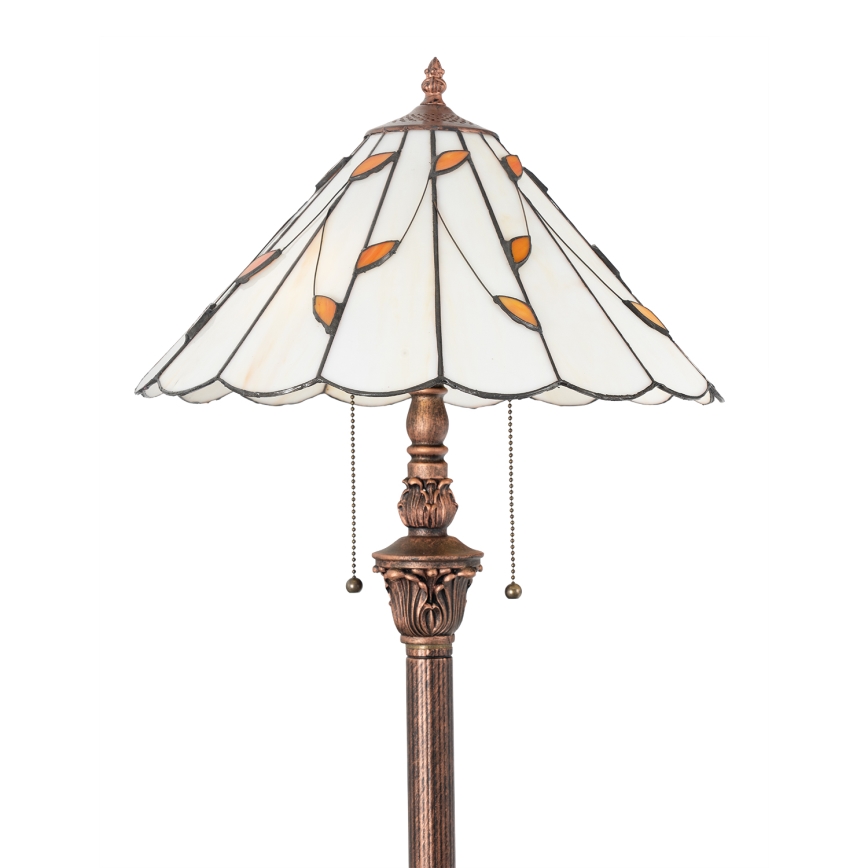 Brilagi - Tiffany-stil glasgulvlampe FOLIA 2xE27/60W/230V