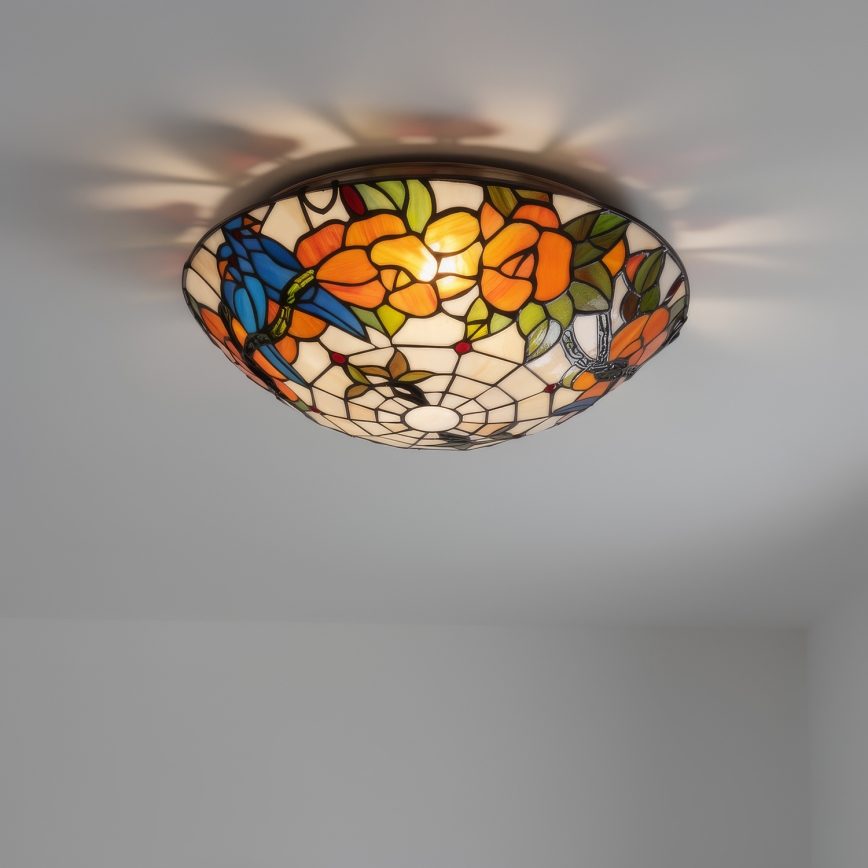 Brilagi - Tiffany-stil glasmosaik loftlampe JUNGLE 2xE27/60W/230V Ø 40 cm
