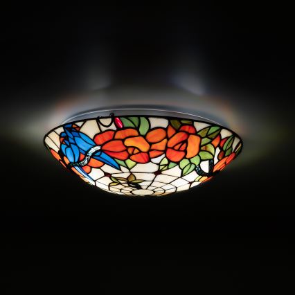 Brilagi - Tiffany-stil glasmosaik loftlampe JUNGLE 2xE27/60W/230V Ø 40 cm