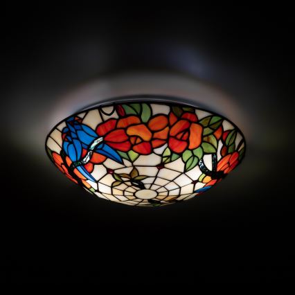 Brilagi - Tiffany-stil glasmosaik loftlampe JUNGLE 2xE27/60W/230V Ø 40 cm