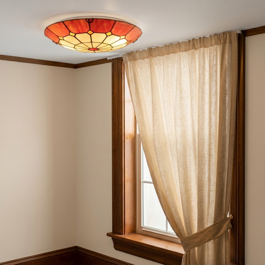 Brilagi - Tiffany-stil glasmosaik loftlampe SIENNA 2xE27/60W/230V Ø 40 cm